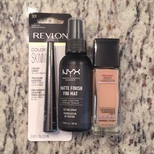Maybelline Fit Me, Revlon ColorStay, NYX Matte